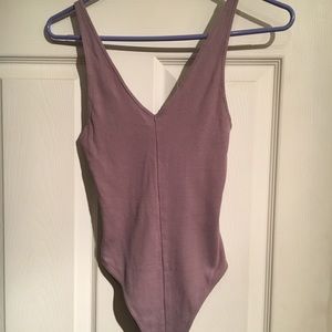 Ribbed purple forever 21 body suit
